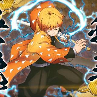 Zenitsu PS5 wallpaper