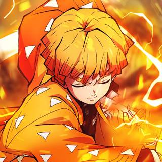 Zenitsu PS5 wallpaper