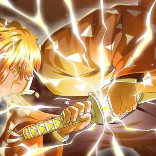 Zenitsu PS5 wallpaper