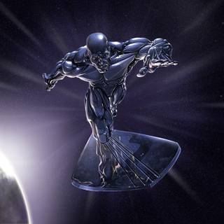Silver Surfer in space wallpaper