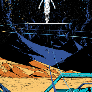 Silver Surfer in space wallpaper