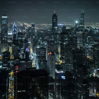 Chicago night 4k wallpaper