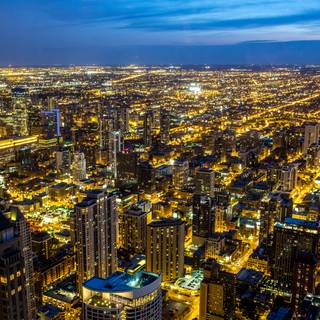 Chicago night 4k wallpaper