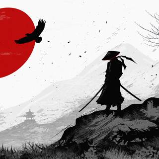 Japan black and white 4k wallpaper