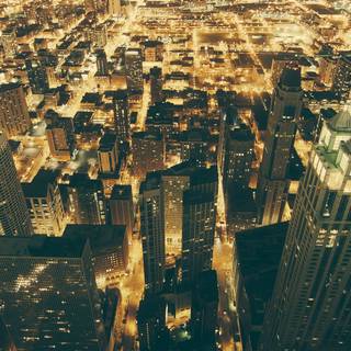 Chicago night 4k wallpaper