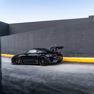 Black Porsche 911 GT3 RS 4k PC wallpaper