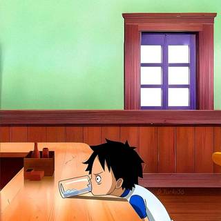 Kid Luffy phone wallpaper