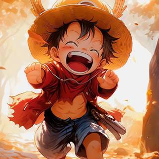 Kid Luffy phone wallpaper