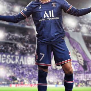 Kylian Mbappé iPhone wallpaper