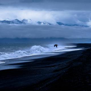 Dark beach 4k wallpaper