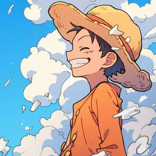 Kid Luffy phone wallpaper