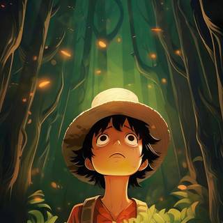 Kid Luffy phone wallpaper