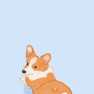 Cute Corgi phone wallpaper