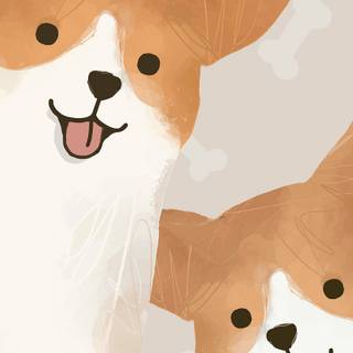 Cute Corgi phone wallpaper