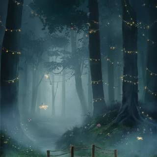 Foggy forest iPhone wallpaper