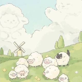 Sheep iPhone wallpaper