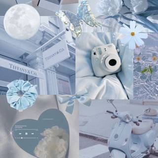 iPhone aesthetic blue wallpaper