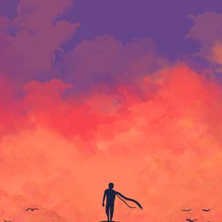 Anime minimalistic phone wallpaper