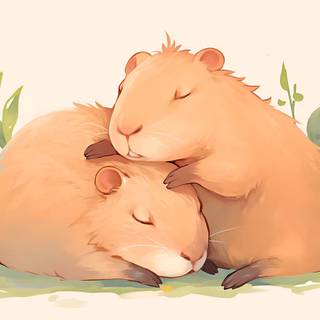 Capybara desktop wallpaper