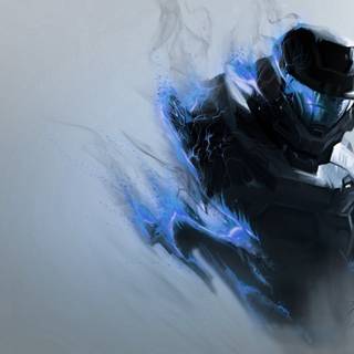 Blue and white desktop wallpaper