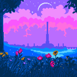 Aesthetic pixel desktop wallpaper
