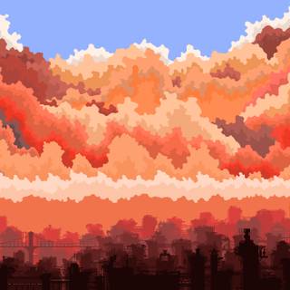 Aesthetic pixel desktop wallpaper