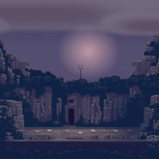 Aesthetic pixel desktop wallpaper