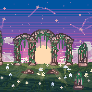 Aesthetic pixel desktop wallpaper