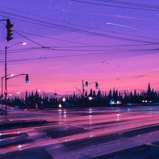 Pink and purple desktop wallpaper