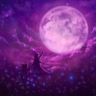 Pink and purple desktop wallpaper