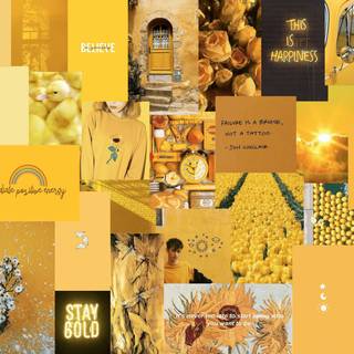Yellow collage desktop wallpaper