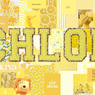 Yellow collage desktop wallpaper