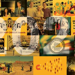 Yellow collage desktop wallpaper