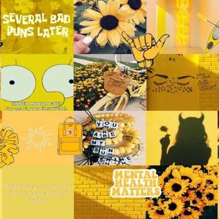 Yellow collage desktop wallpaper