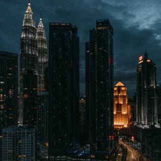 Dark city mobile wallpaper