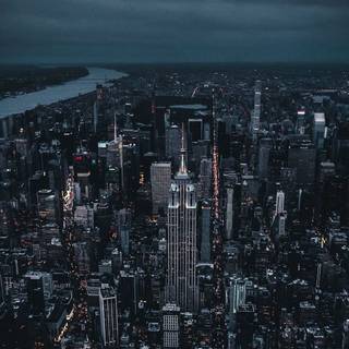 Dark city mobile wallpaper