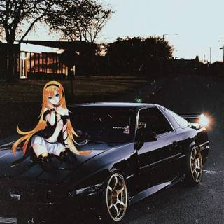 Anime car mobile wallpaper