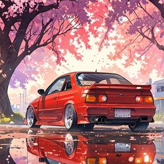 Anime car mobile wallpaper