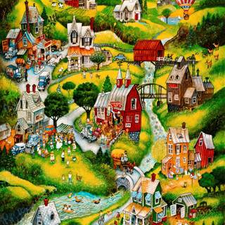 Small village wallpaper