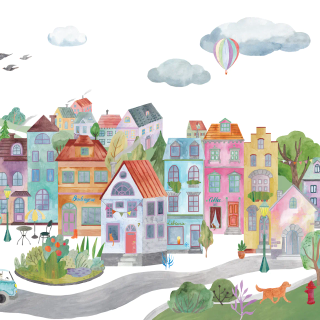 Small village wallpaper