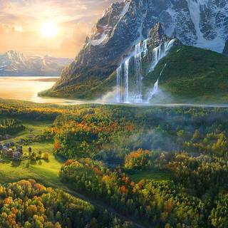 Small village wallpaper