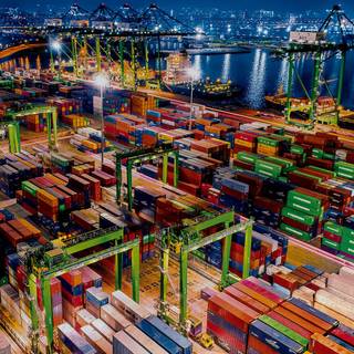 Shipping port wallpaper