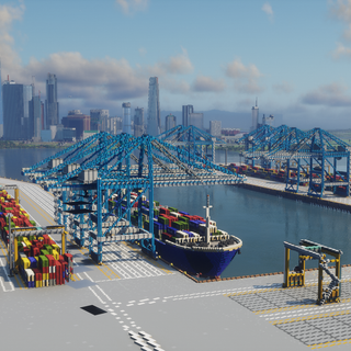 Shipping port wallpaper