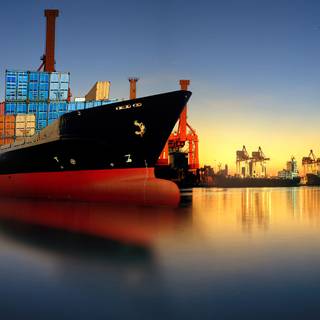 Shipping port wallpaper