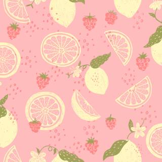 Pink lemon wallpaper