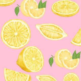 Pink lemon wallpaper