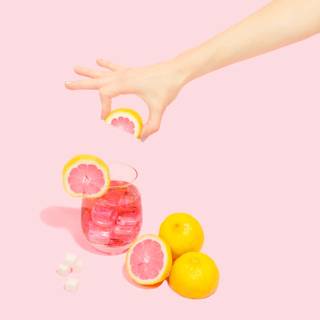 Pink lemon wallpaper