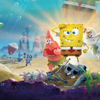 Spongebob PS5 wallpaper