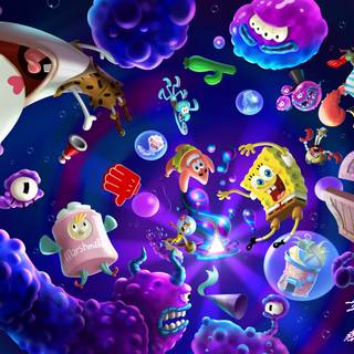 Spongebob PS5 wallpaper