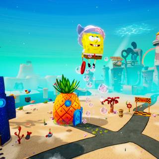 Spongebob PS5 wallpaper